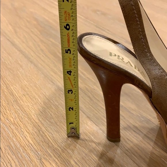 Prada platform brown heels unique two toned design size 36.5 - Picture 6 of 6